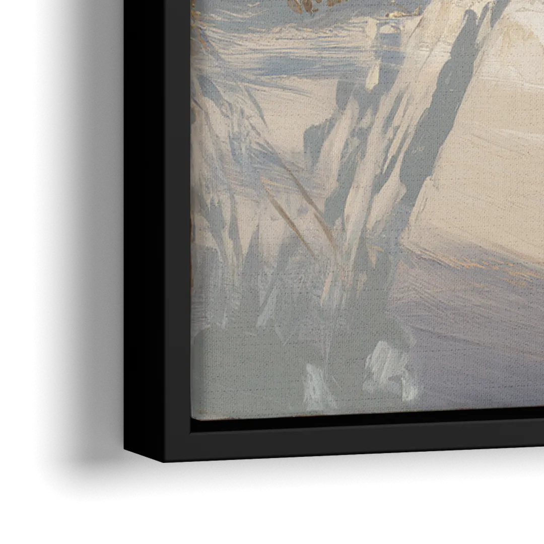 Aspen Winter Wonderland - Close-Up Black Frame Canvas