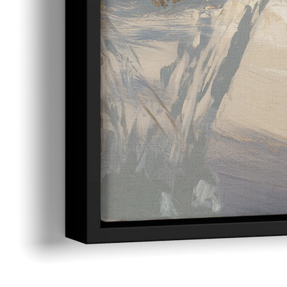 Aspen Winter Wonderland - Close-Up Black Frame Canvas