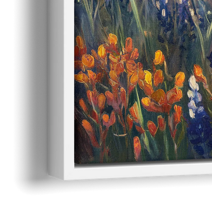 Lubbock West Texas Horizon - Close-Up White Frame Canvas