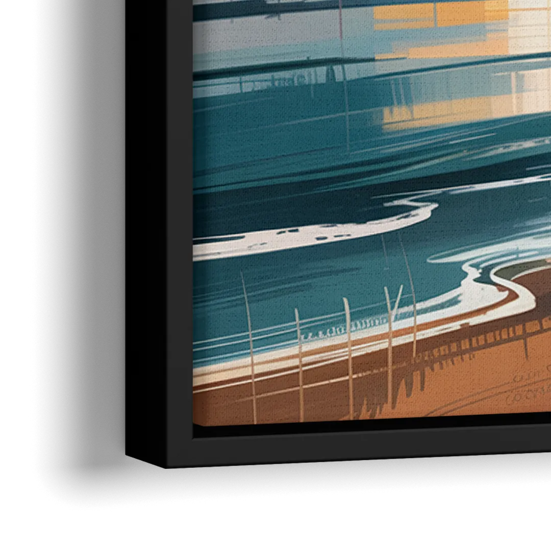Toronto Waterfront - Close-Up Black Frame Canvas