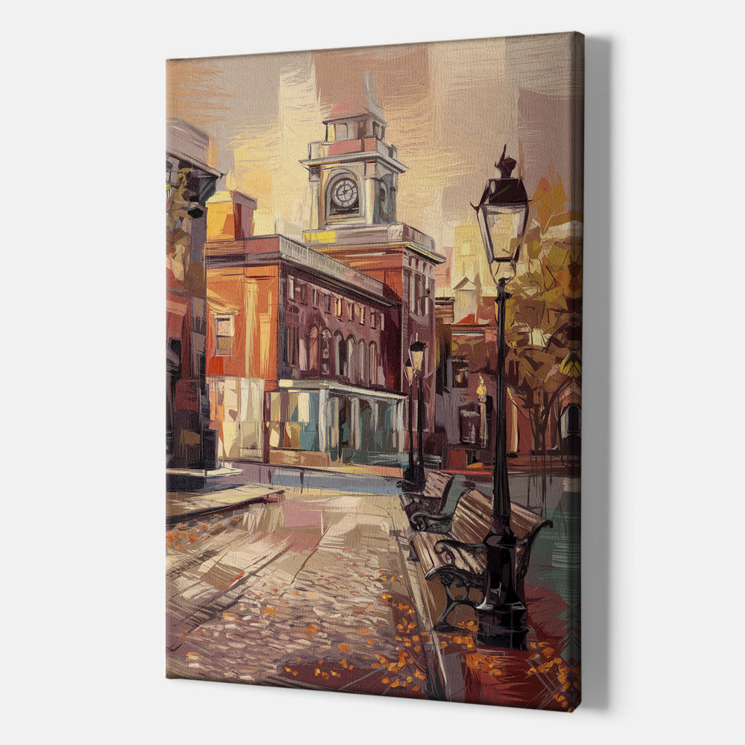 Philadelphia Historic District - Canvas Wall Art Indoor