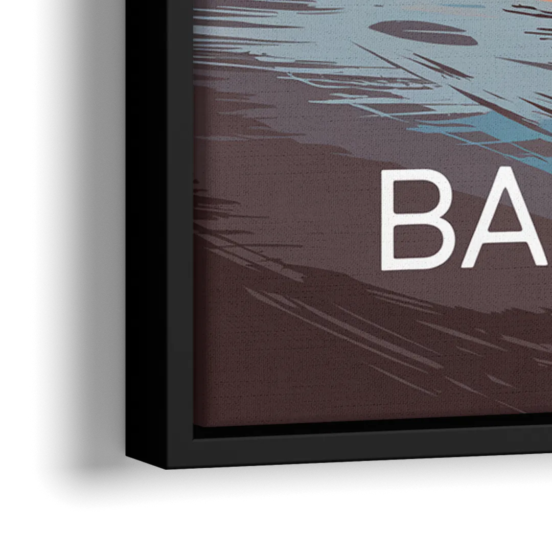 Bandon Coastal Sunset - Close-Up Black Frame Canvas