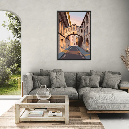 Oxford Bridge of Sighs - Living Room Black Frame Canvas