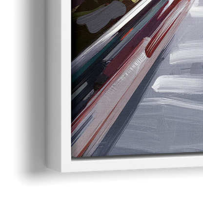 Atlanta Beltline Artwork - Close-Up White Frame Canvas