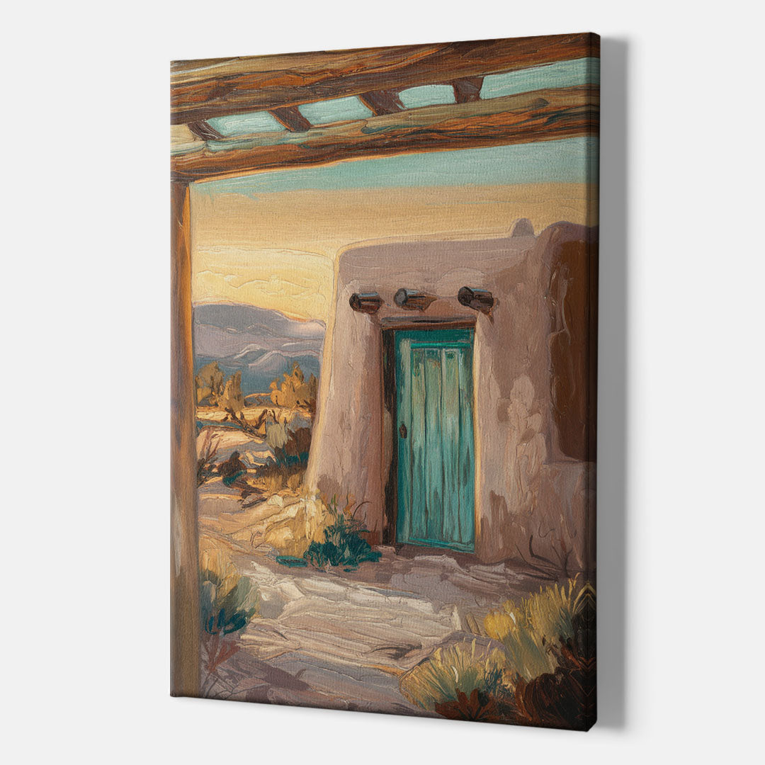 Santa Fe Pueblo Style - Canvas Wall Art Indoor