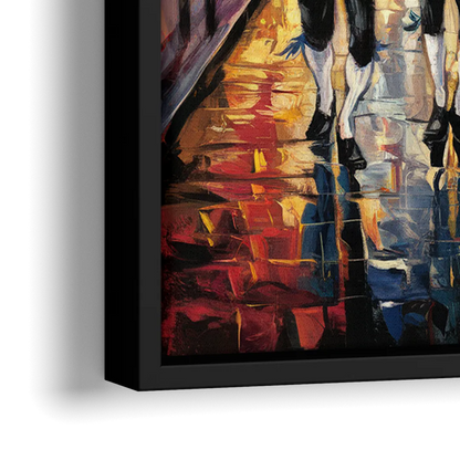 New Orleans Second Line Band - Close-Up Black Frame Canvas