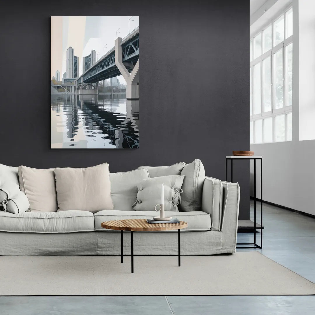 Toronto Cherry Street Bridge - Canvas Wall Art Living Room
