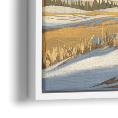 Jackson Hole Wildlife Serenade - Close-Up White Frame Canvas