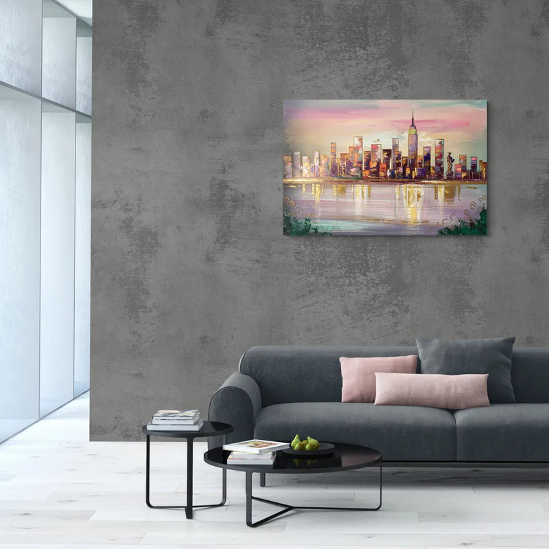 New York City Downtown Skyline - Canvas Wall Art Living Room