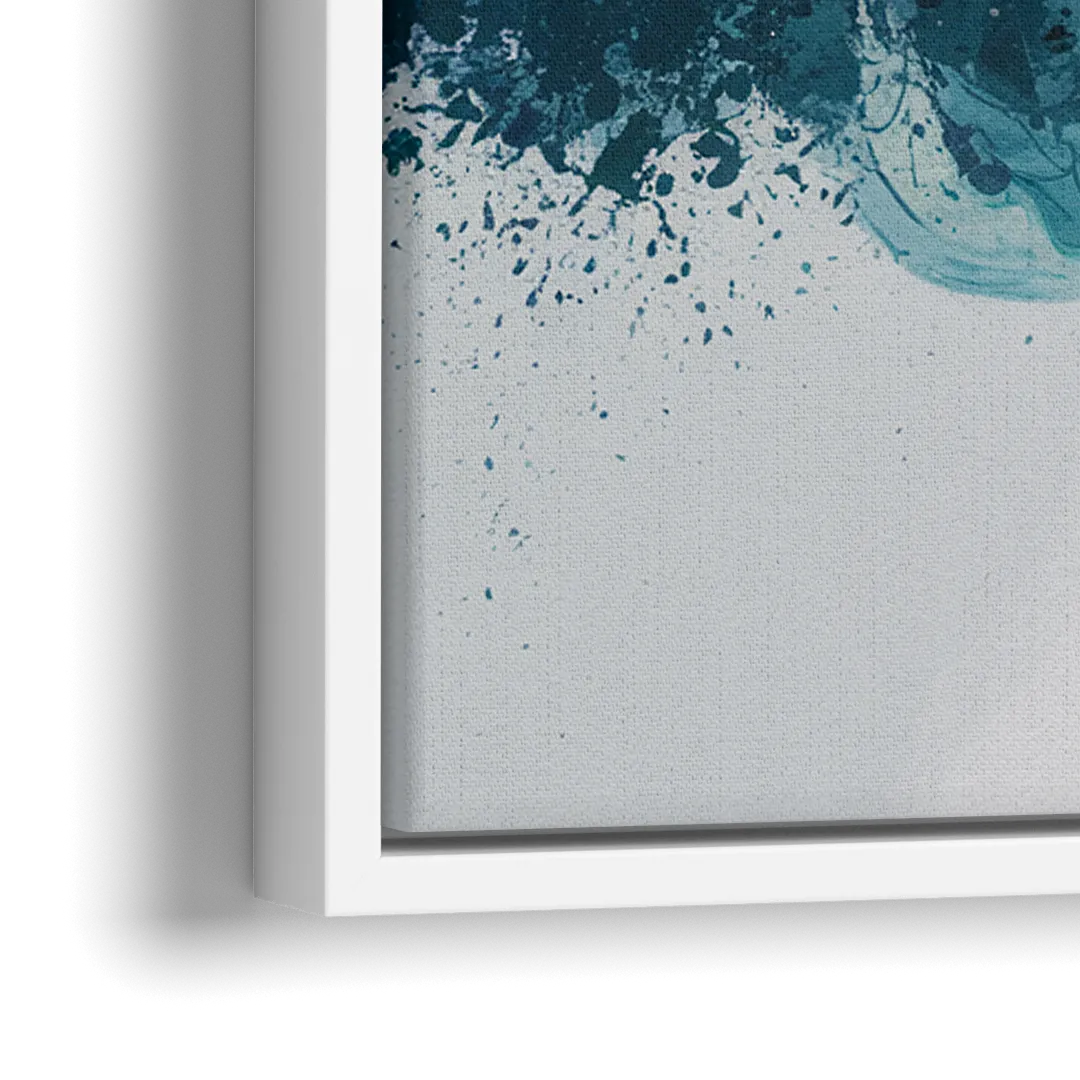 Houston Skyline Horizon - Close-Up White Frame Canvas