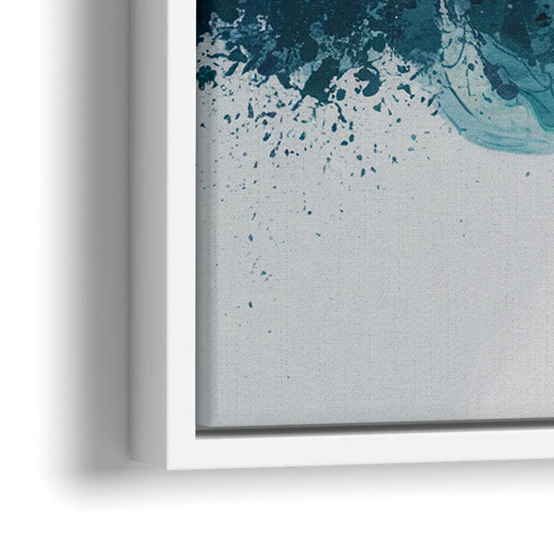 Houston Skyline Horizon - Close-Up White Frame Canvas