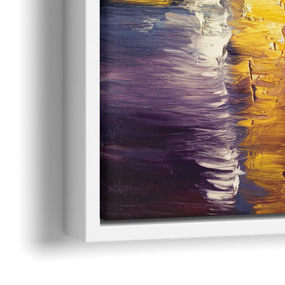 Nashville Cumberland River Views - Close-Up White Frame Canvas
