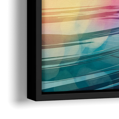 Fort Lauderdale Skyline Reflection - Close-Up Black Frame Canvas