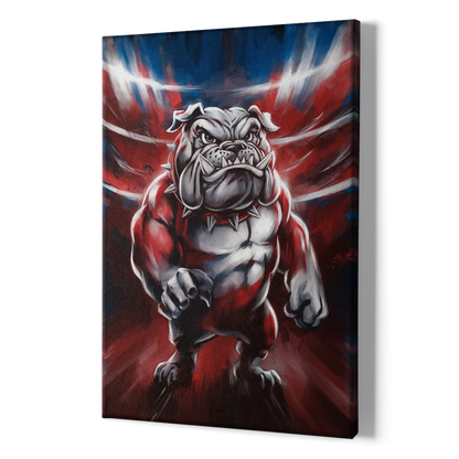 Fresno Bulldogs Legacy - Canvas Print Art Sides
