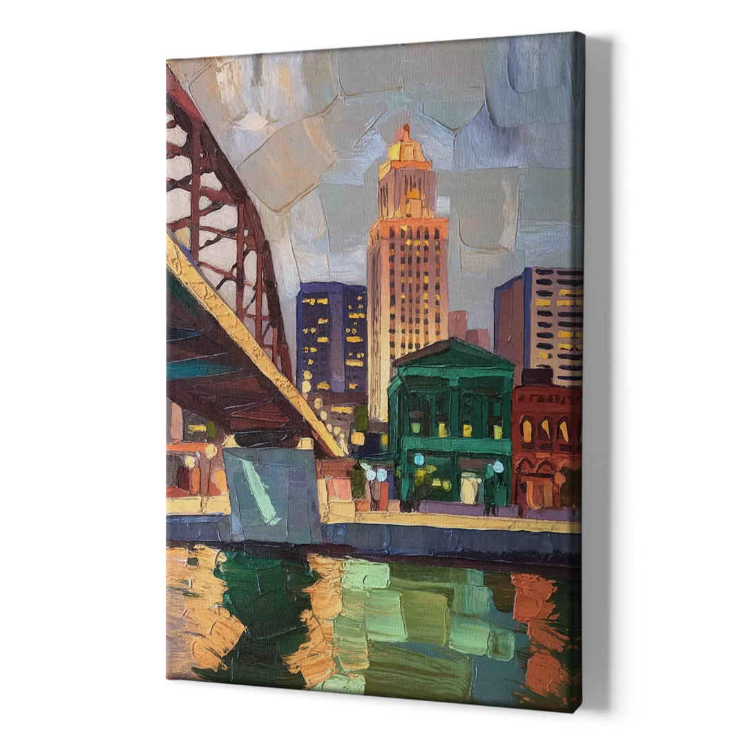 Omaha Historic Landmarks - Canvas Print Art Sides