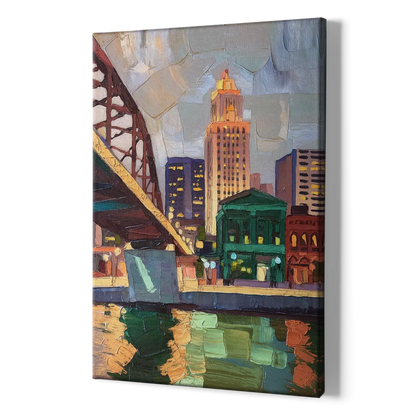 Omaha Historic Landmarks - Canvas Print Art Sides
