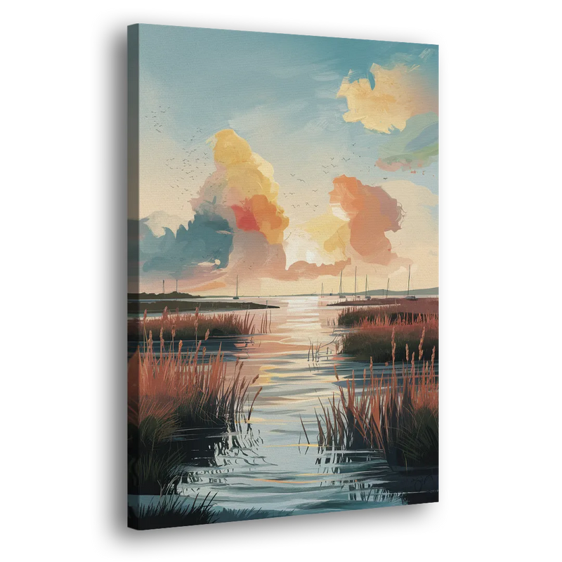 Chesapeake Coastal Sunrise - Canvas Print Art Sides