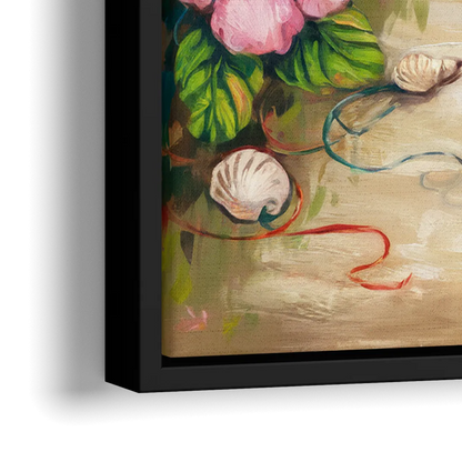 Key West Nautical Charm - Close-Up Black Frame Canvas