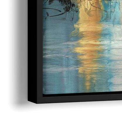 Charlotte Uptown Skyline - Close-Up Black Frame Canvas