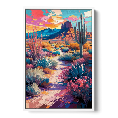 Henderson Desert Bloom - White Frame Canvas