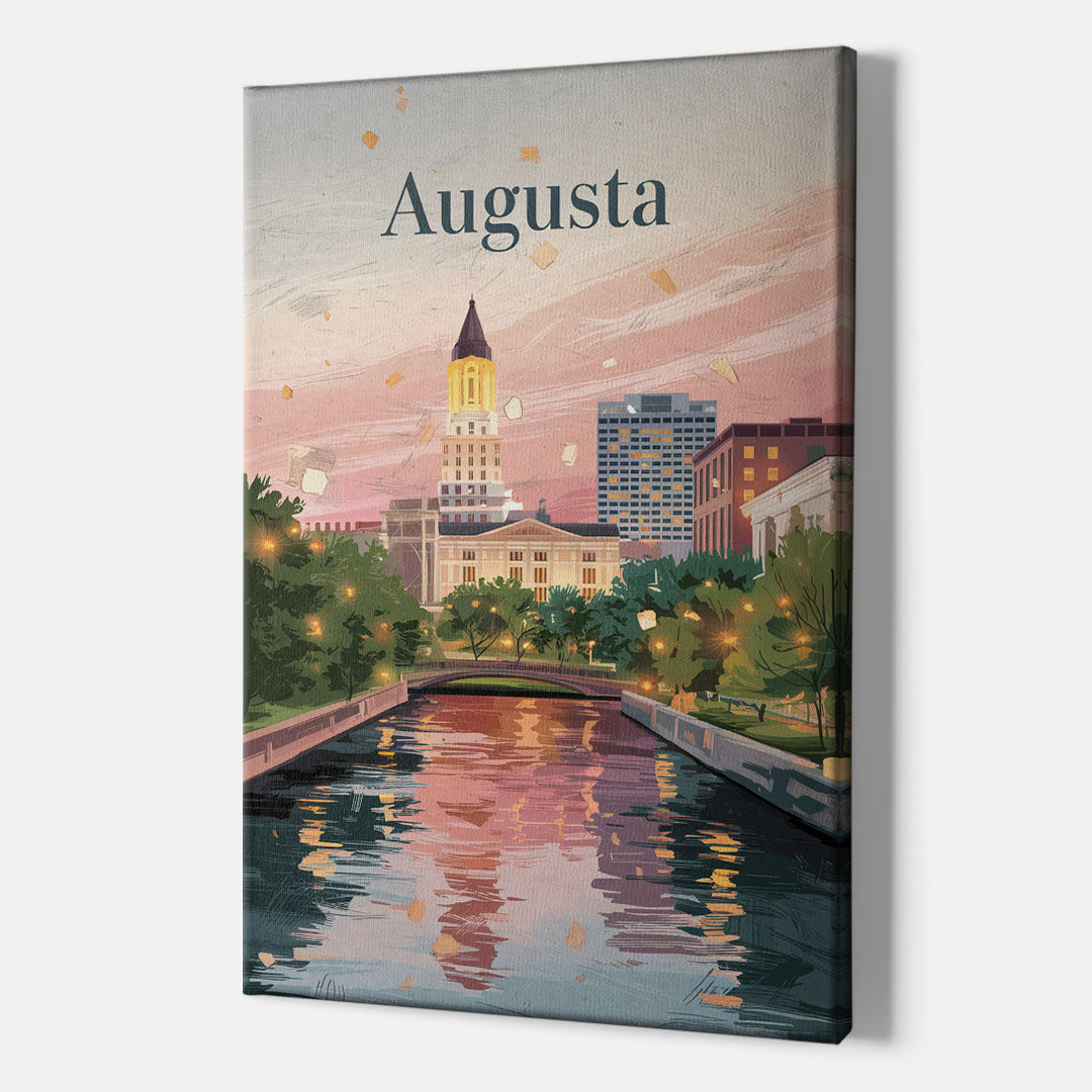 Augusta Historic Downtown Charm - Canvas Wall Art Indoor