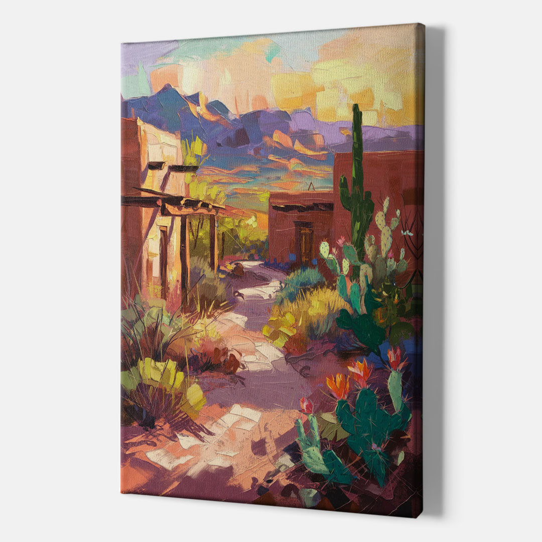 Santa Fe Desert Trail - Canvas Wall Art Indoor