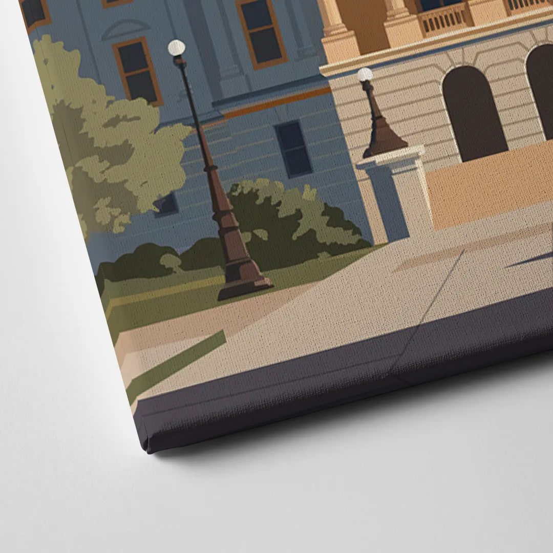 Sacramento Capitol Building Canvas Close Up