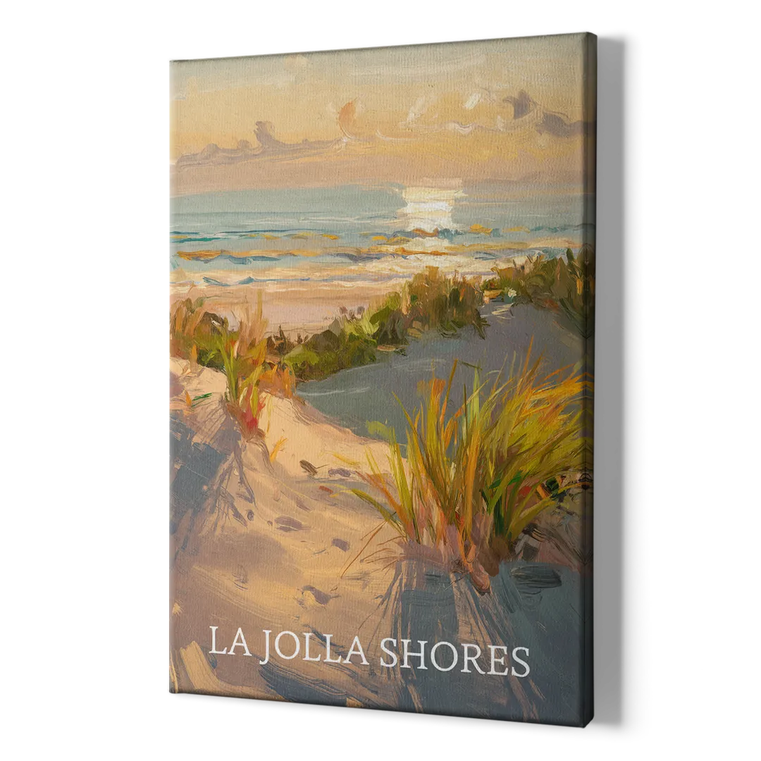 San Diego La Jolla Shores - Canvas Print Art Sides