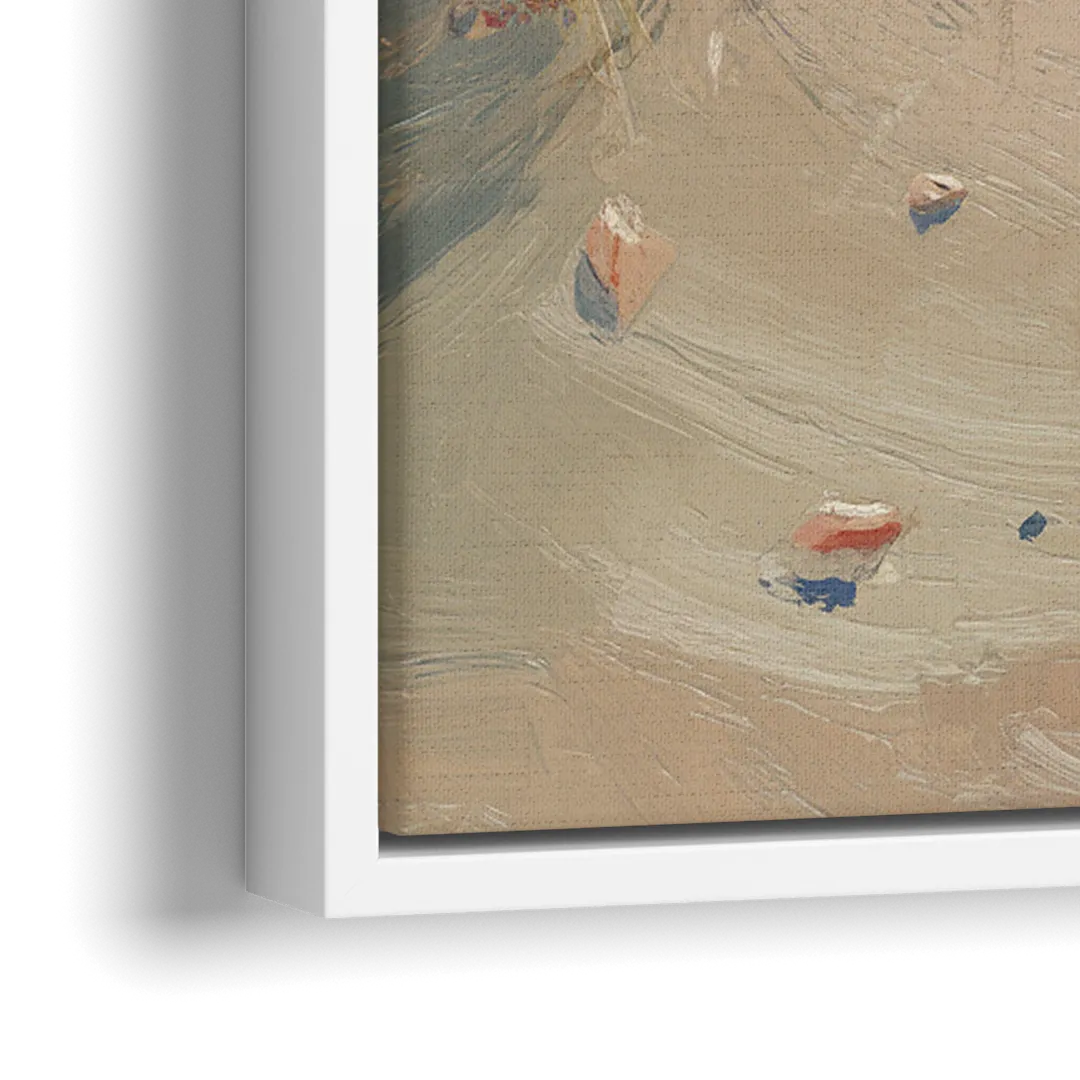 Norfolk Oceanfront Serenity - Close-Up White Frame Canvas