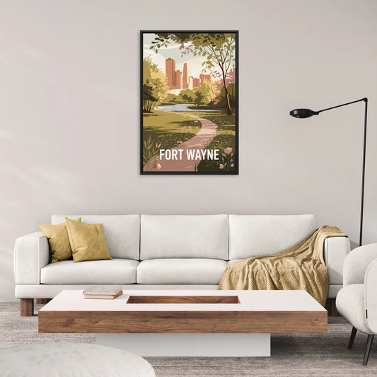 Fort Wayne Scenic Trails - Living Room Black Frame Canvas
