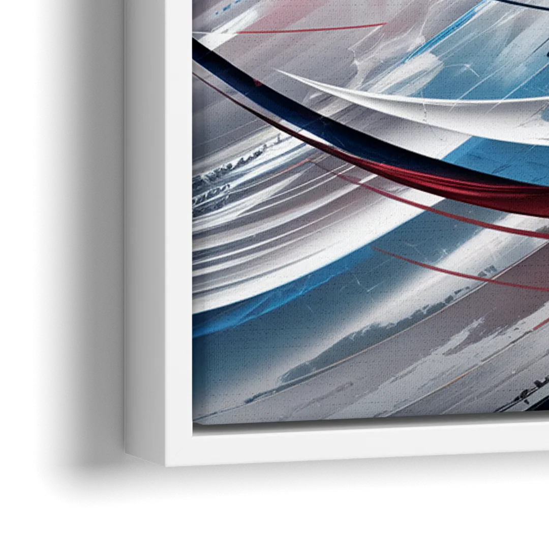 Washington Capitals Hockey - Close-Up White Frame Canvas