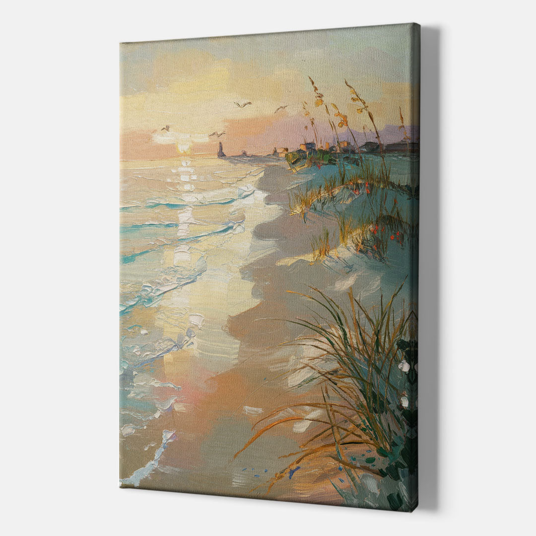Virginia Beach Coastal Sunrise - Canvas Wall Art Indoor