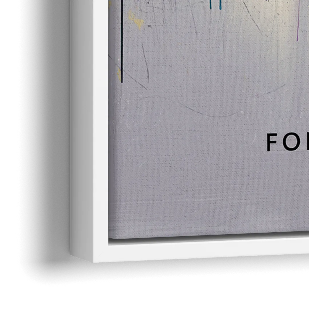 Fort Worth Downtown Skyline - Close-Up White Frame Canvas