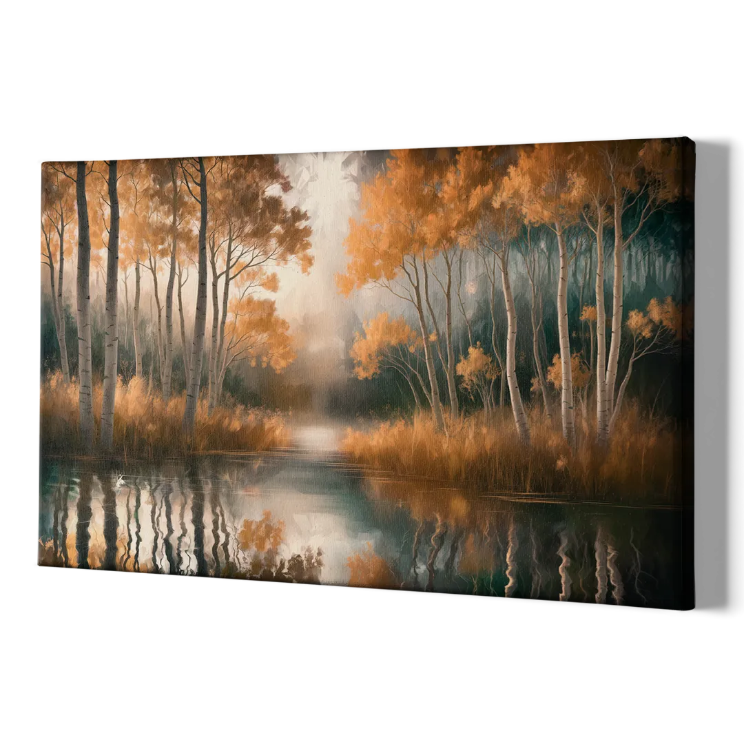 Aspen Forest Reflections - Canvas Print Art Sides