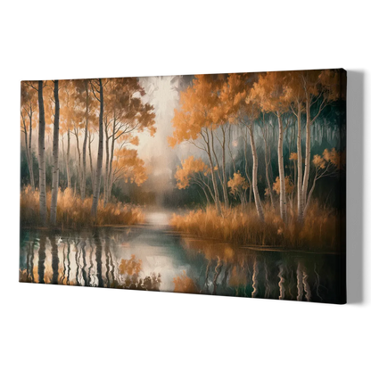 Aspen Forest Reflections - Canvas Print Art Sides