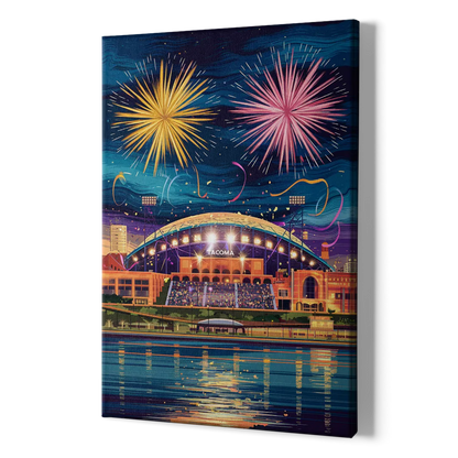 Tacoma Stadium Celebration - Canvas Print Art Sides