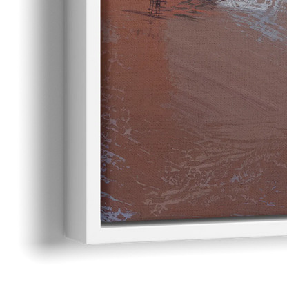 Virginia Beach Pier at Sunset - Close-Up White Frame Canvas