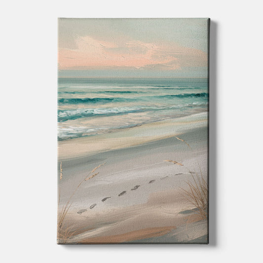Virginia Beach Sand and Surf - Canvas Wall Art
