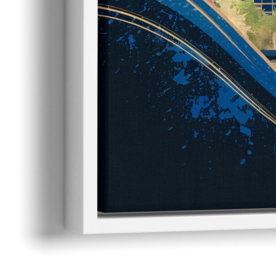 Boise State Skyline - Close-Up White Frame Canvas