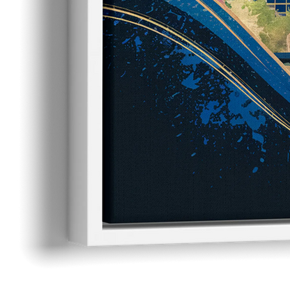 Boise State Skyline - Close-Up White Frame Canvas