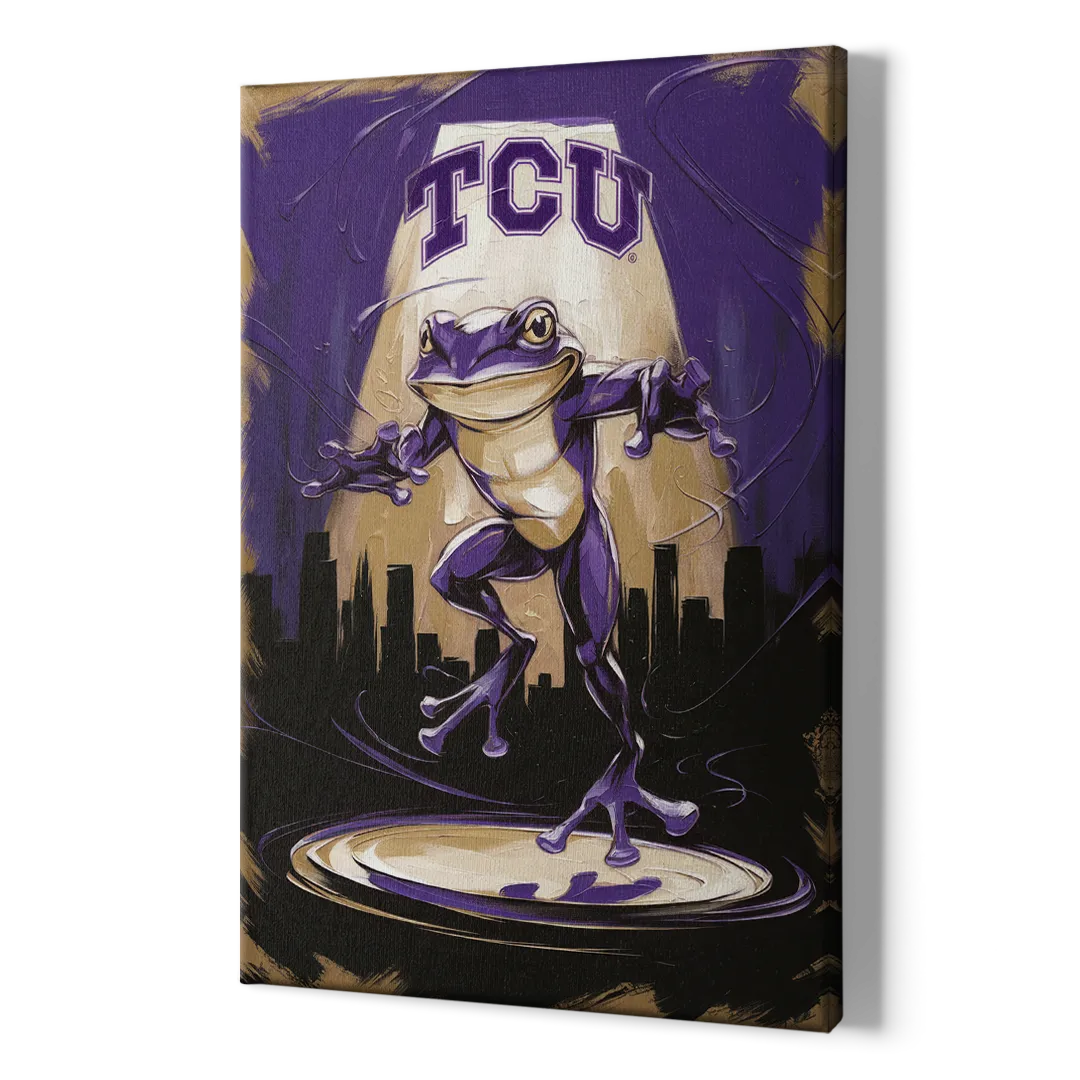 Fort Worth TCU Horned Frogs Pride - Canvas Print Art Sides