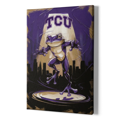 Fort Worth TCU Horned Frogs Pride - Canvas Print Art Sides