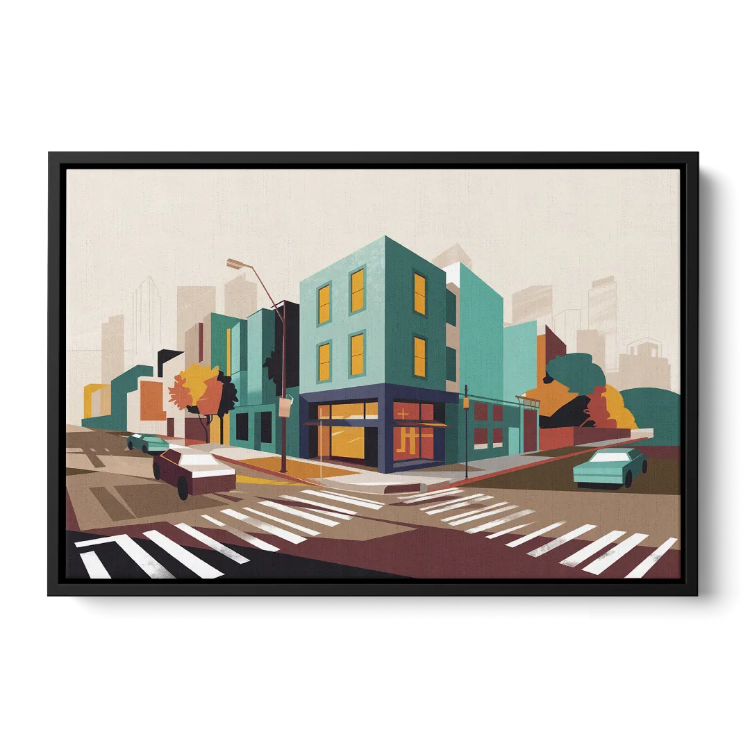 Joseph Urban Landscape - Black Frame Canvas
