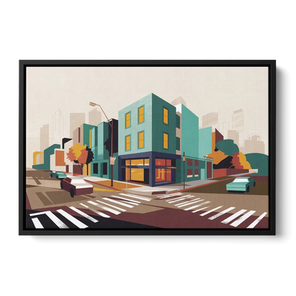Joseph Urban Landscape - Black Frame Canvas