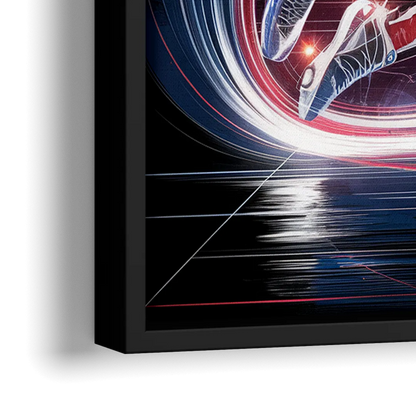 Los Angeles Clippers Basketball - Close-Up Black Frame Canvas