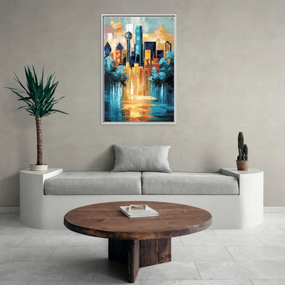 Dallas Historic Landmarks - Living Room White Frame Canvas