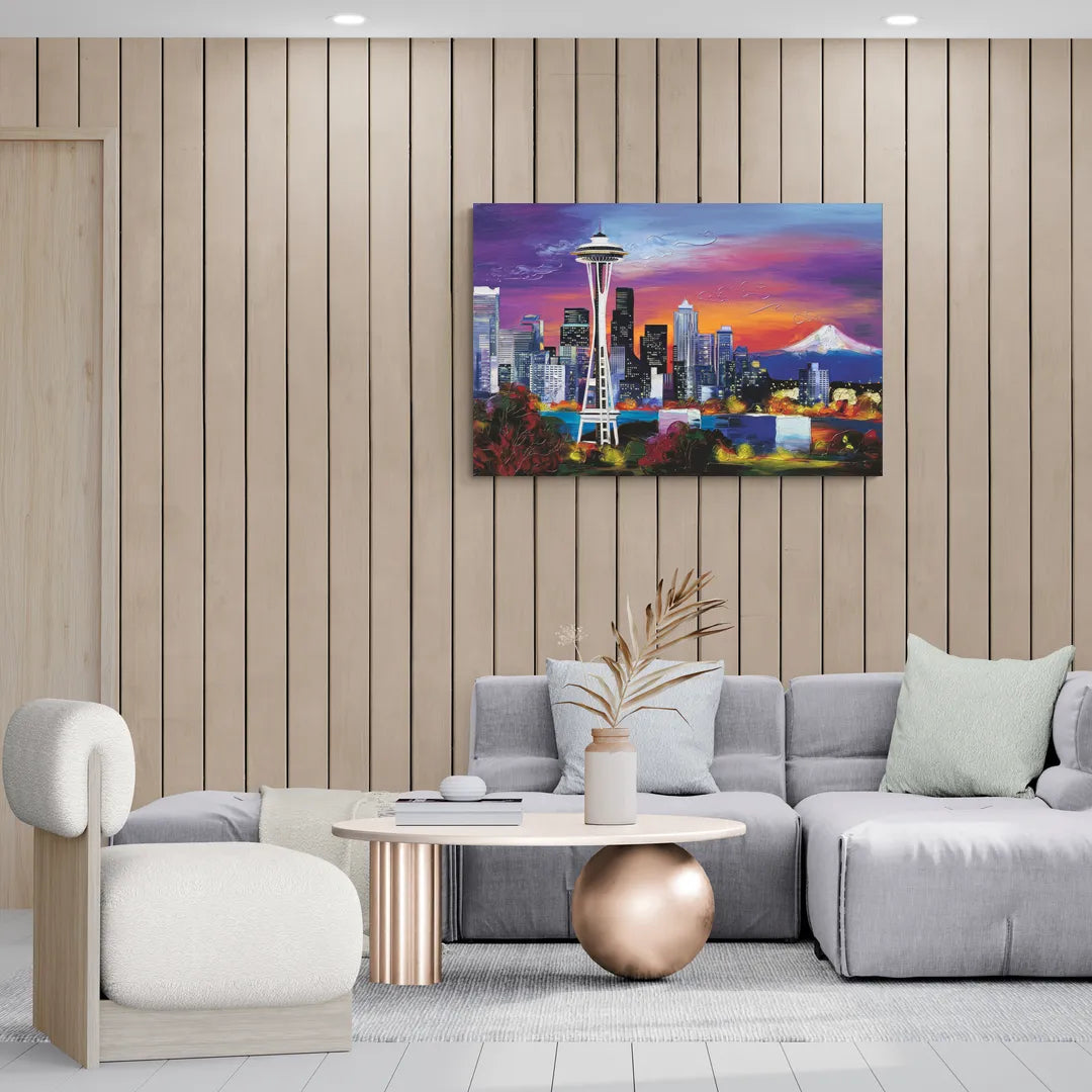 Seattle Space Needle View - Canvas Wall Art Living Room