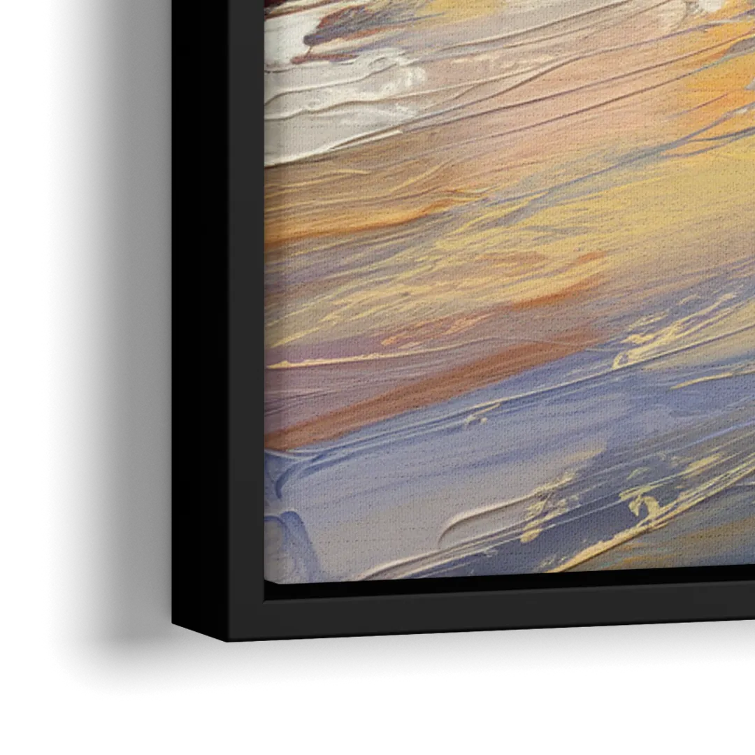 Seattle Nature Meets City - Close-Up Black Frame Canvas