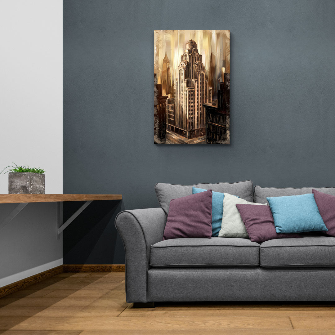 New York City Historic Architecture - Canvas Wall Art Living Room