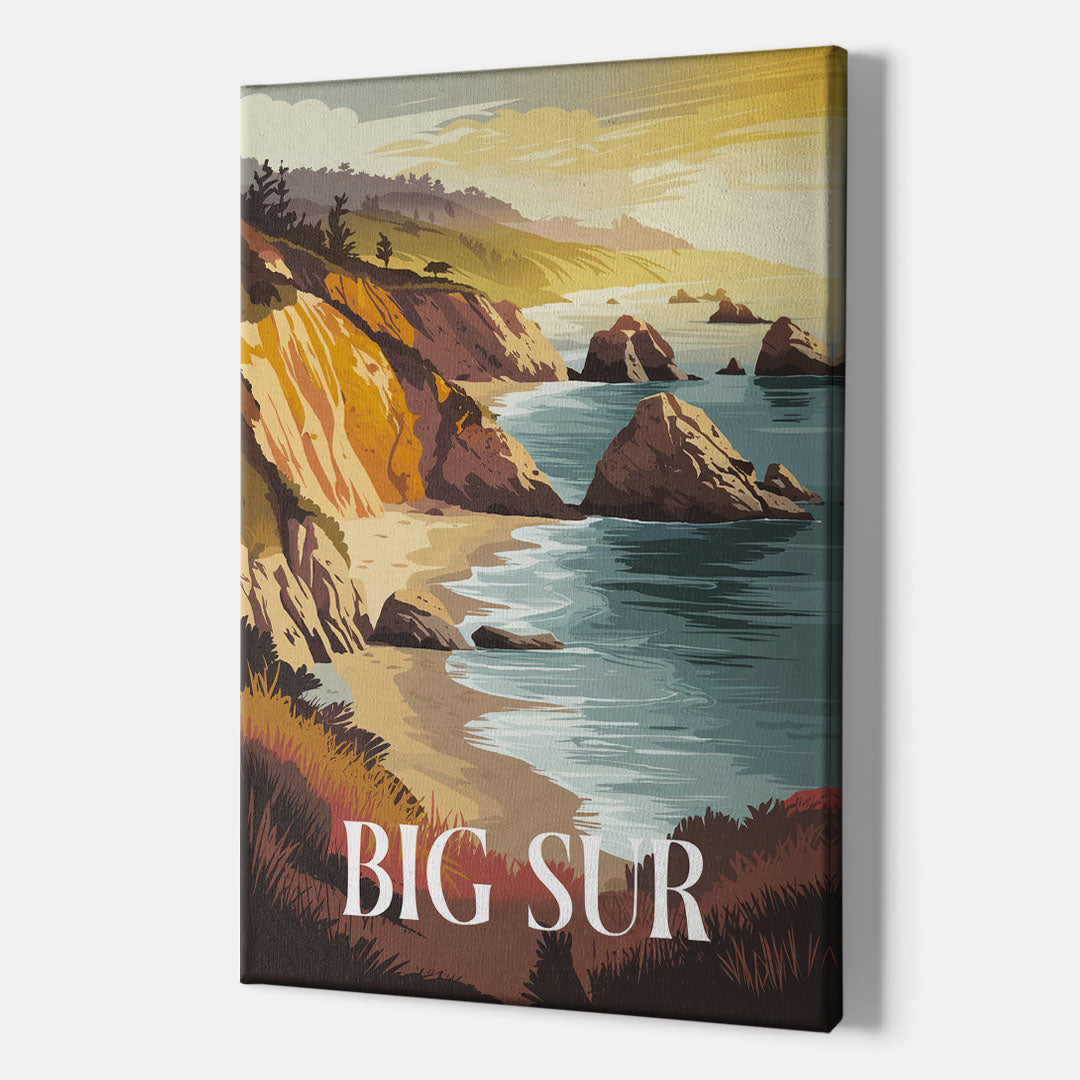 Big Sur Golden Hour - Canvas Wall Art Indoor